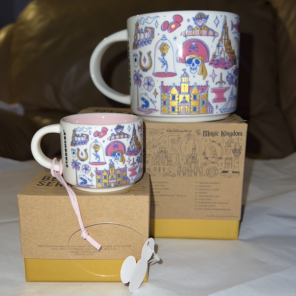(2) DISNEY Magic Kingdom “BEEN THERE MUGS” Starbucks Disney 50th Anniversary - Picture 9 of 15